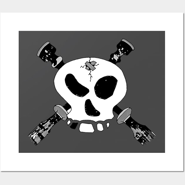 Skull & Cross-Drones Original Wall Art by Lonely_Busker89